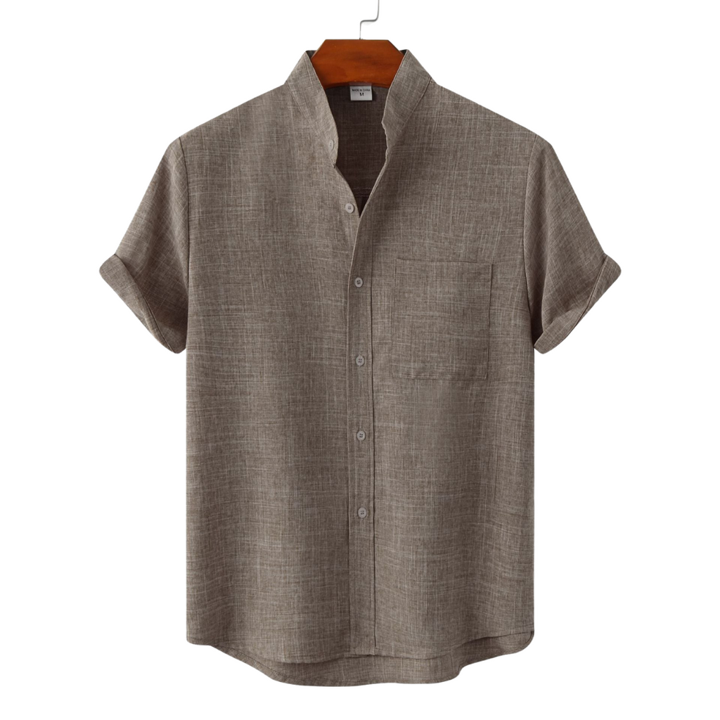 Benjamin | Men's Solid Cotton Button-Up Shirt