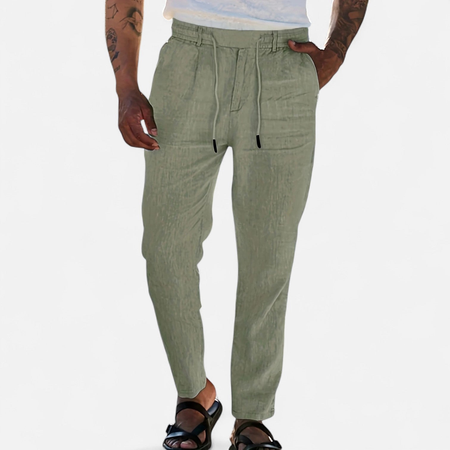 Liam | Men's Linen Trousers – Lightweight Heritage Fit