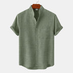 Benjamin | Men's Solid Cotton Button-Up Shirt