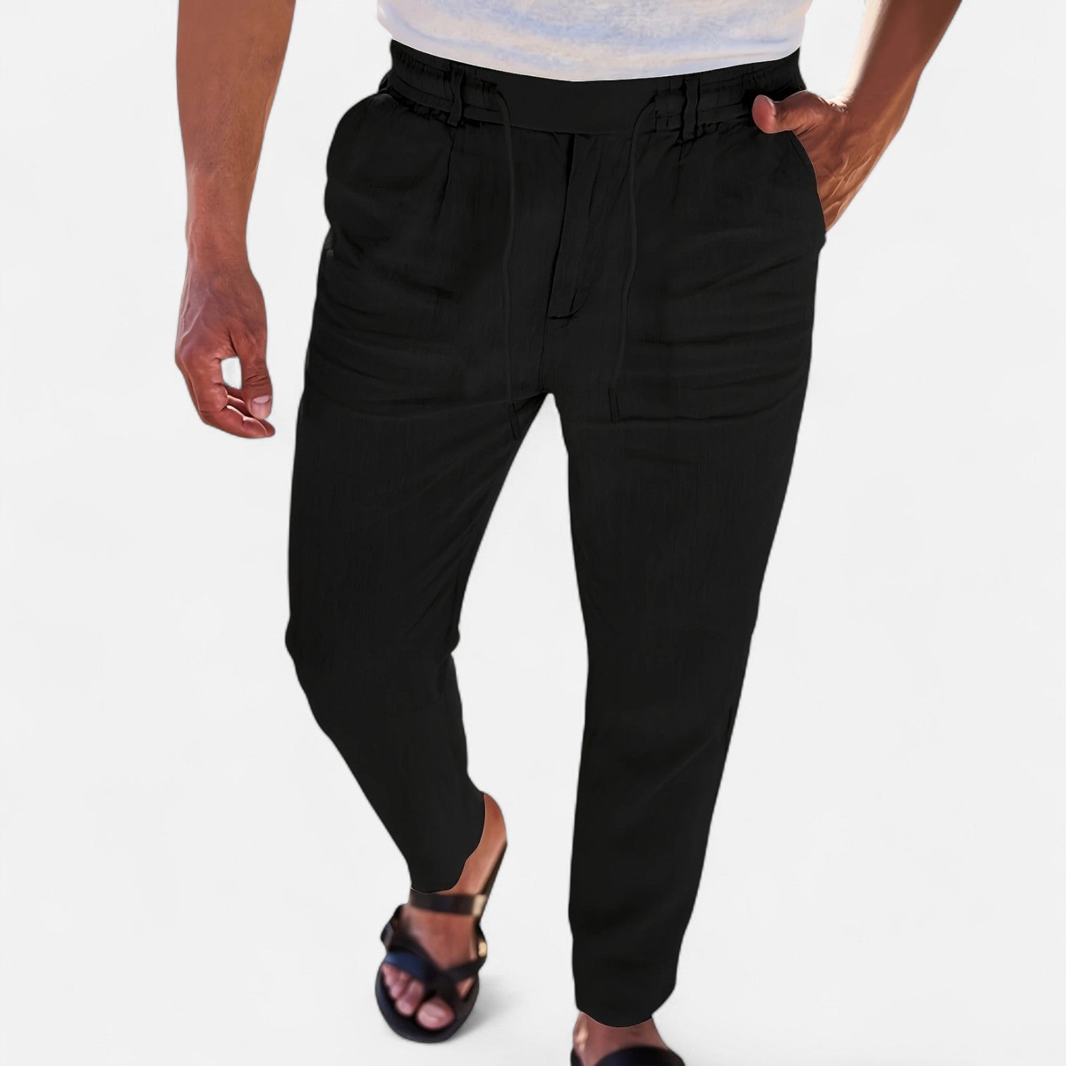 Liam | Men's Linen Trousers – Lightweight Heritage Fit
