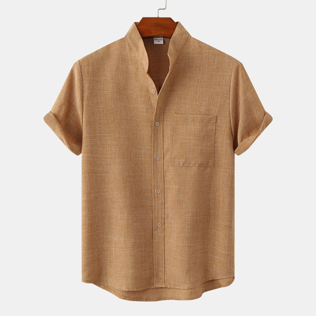 Benjamin | Men's Solid Cotton Button-Up Shirt