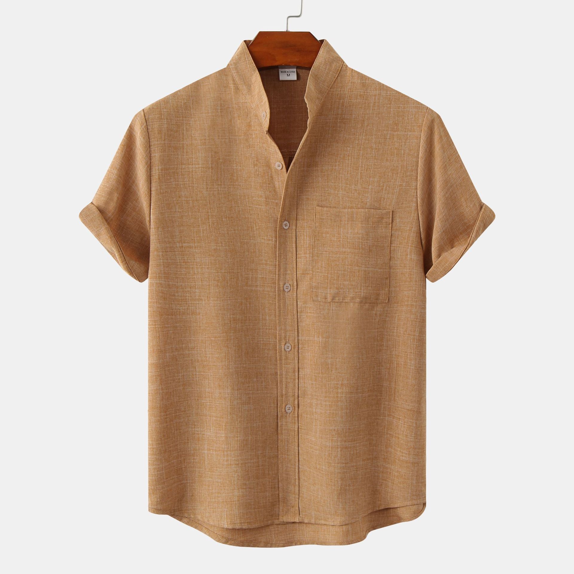 Benjamin | Men's Solid Cotton Button-Up Shirt