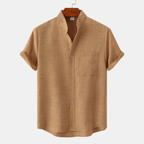 Benjamin | Men's Solid Cotton Button-Up Shirt