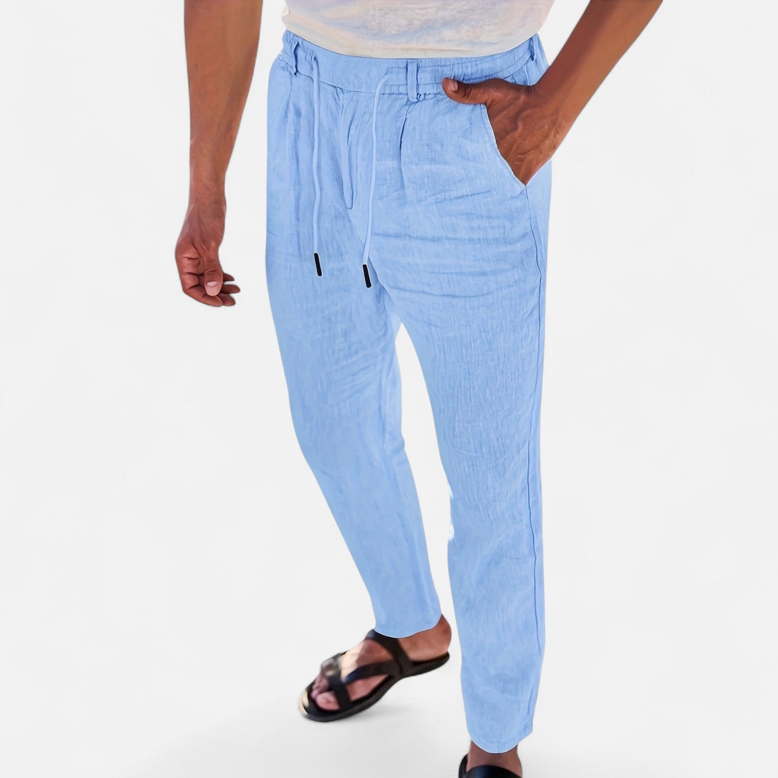 Liam | Men's Linen Trousers – Lightweight Heritage Fit