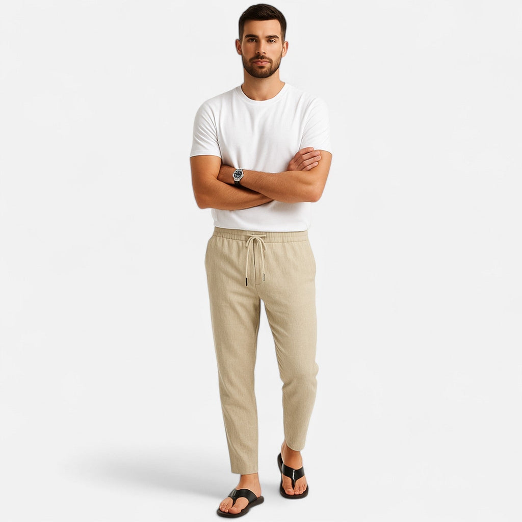 Liam | Men's Linen Trousers – Lightweight Heritage Fit