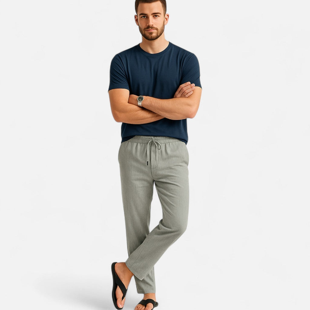 Liam | Men's Linen Trousers – Lightweight Heritage Fit