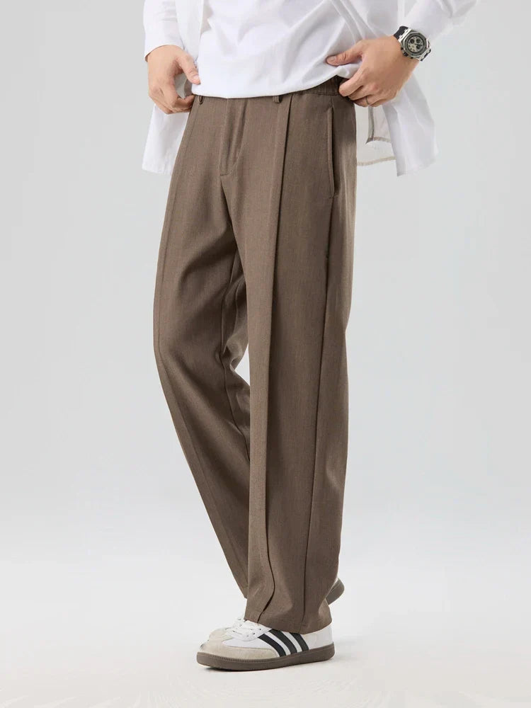 Phill | Men's Straight Cut Pleated Trousers
