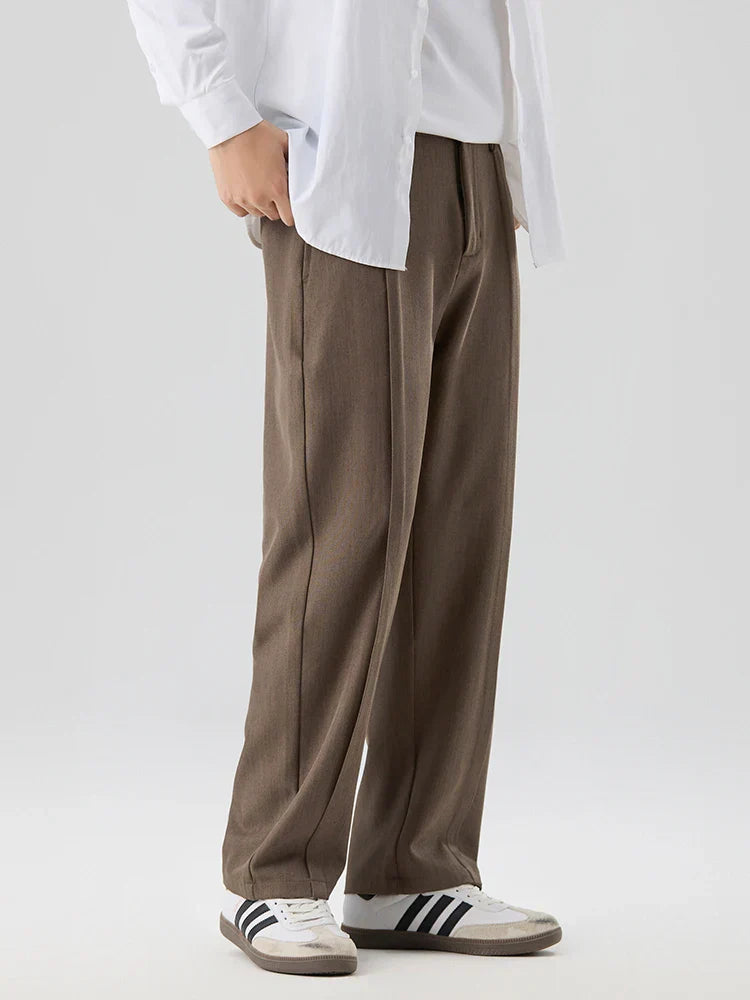 Phill | Men's Straight Cut Pleated Trousers