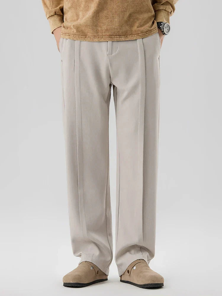 Phill | Men's Straight Cut Pleated Trousers