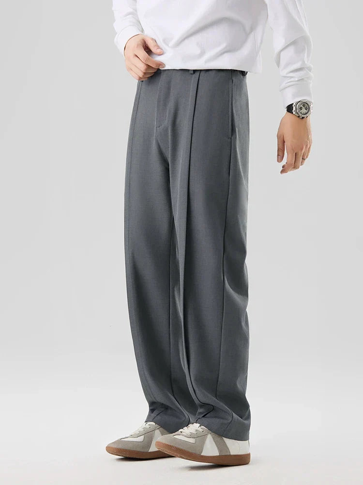 Phill | Men's Straight Cut Pleated Trousers