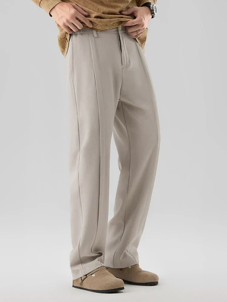 Phill | Men's Straight Cut Pleated Trousers
