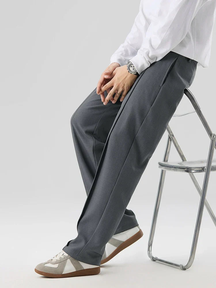 Phill | Men's Straight Cut Pleated Trousers