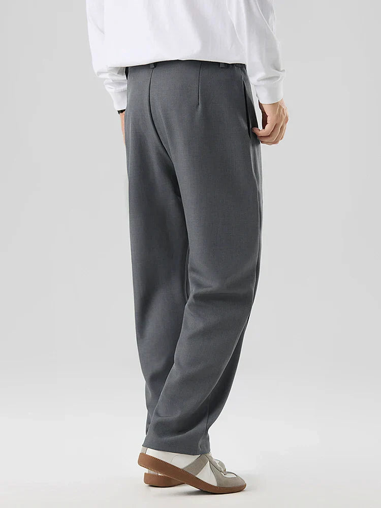 Phill | Men's Straight Cut Pleated Trousers