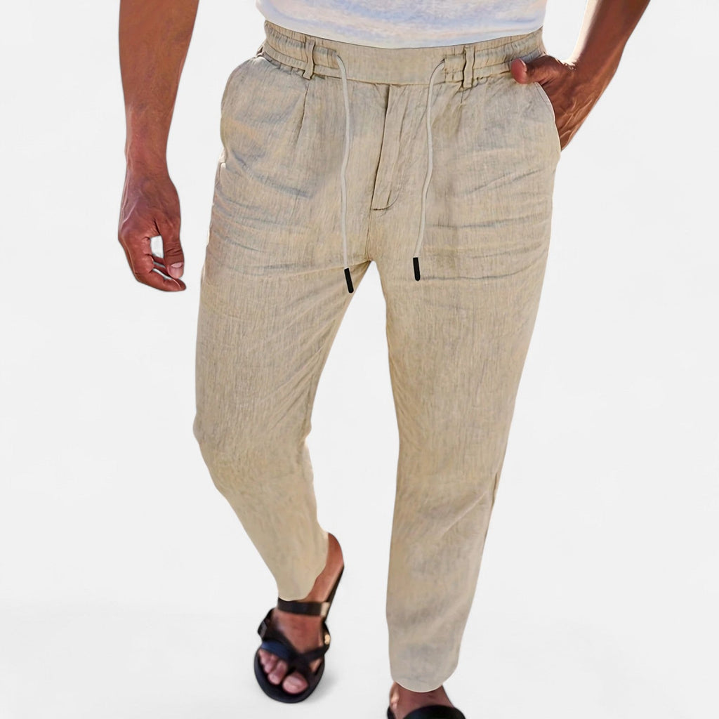 Liam | Men's Linen Trousers – Lightweight Heritage Fit