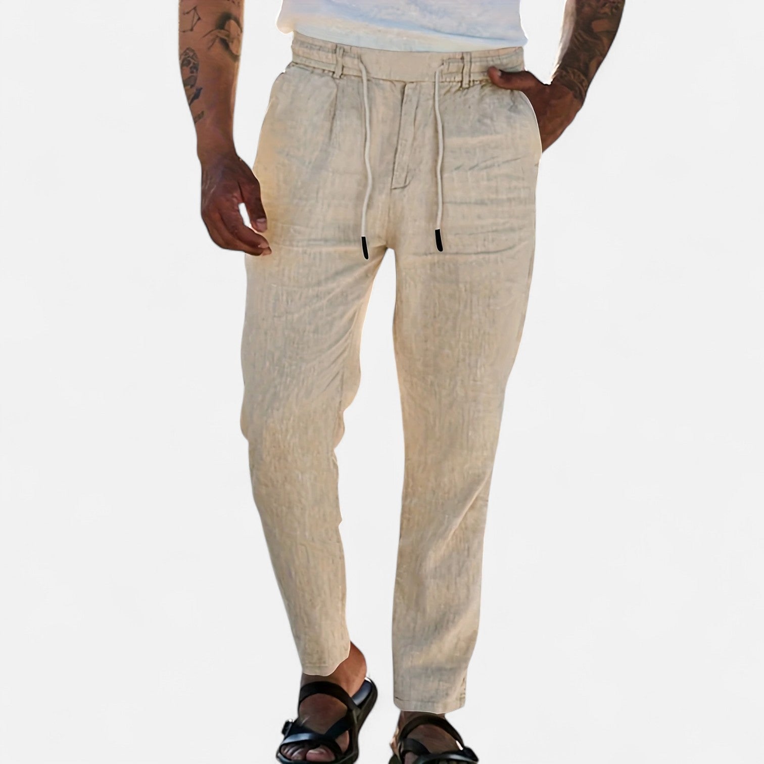 Liam | Men's Linen Trousers – Lightweight Heritage Fit
