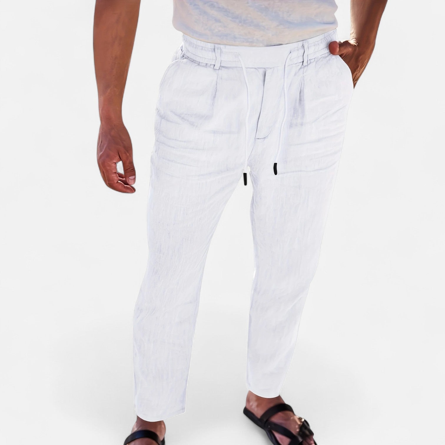 Liam | Men's Linen Trousers – Lightweight Heritage Fit