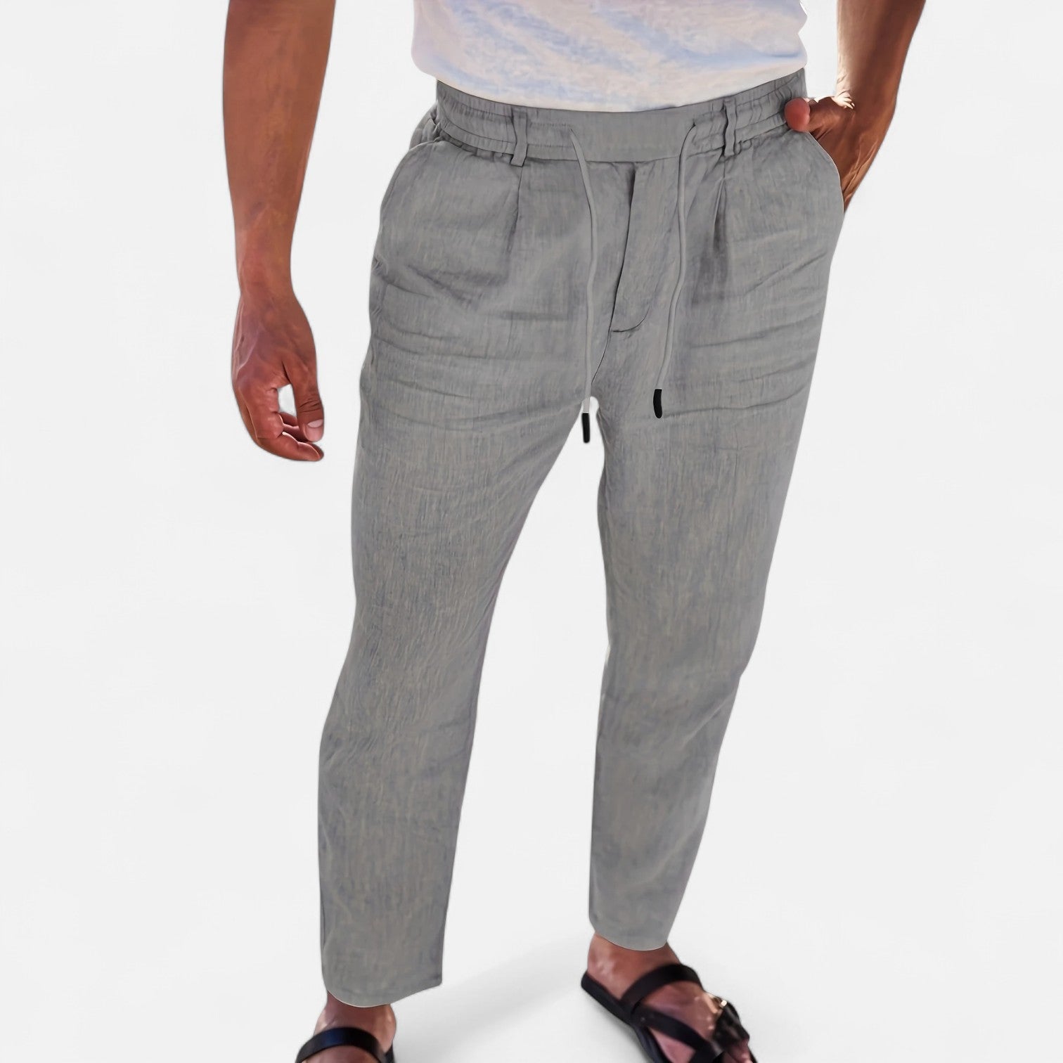 Liam | Men's Linen Trousers – Lightweight Heritage Fit