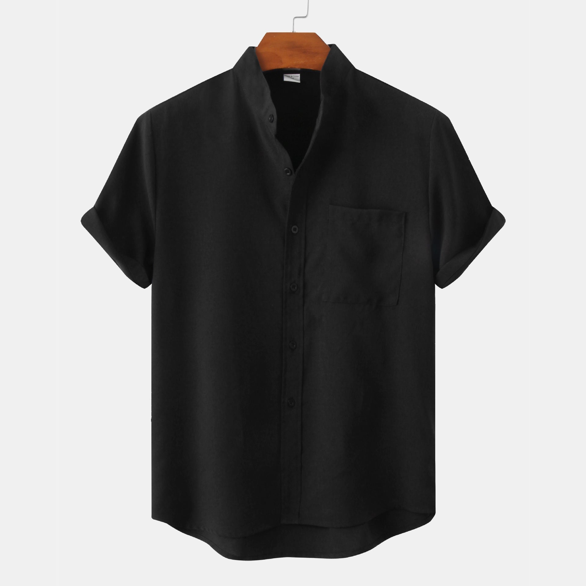 Benjamin | Men's Solid Cotton Button-Up Shirt