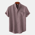Benjamin | Men's Solid Cotton Button-Up Shirt