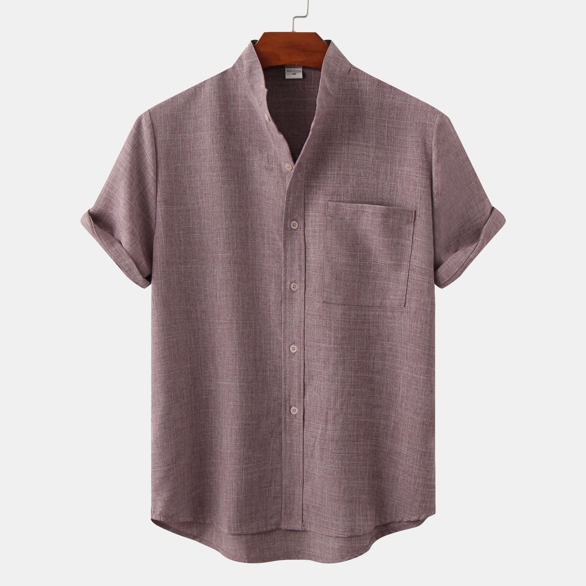 Benjamin | Men's Solid Cotton Button-Up Shirt