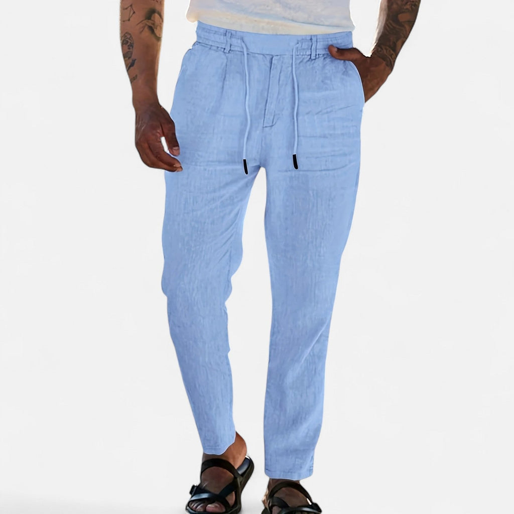 Liam | Men's Linen Trousers – Lightweight Heritage Fit