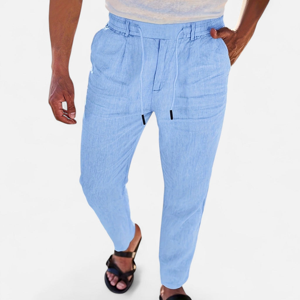 Liam | Men's Linen Trousers – Lightweight Heritage Fit